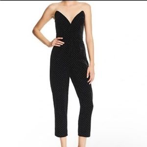 Amanda Uprichard velvet with gold studs jumpsuit. Small